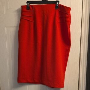 Elegant Scarlet Pencil Skirt